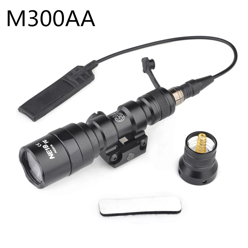 Тактический M300AA мини-фонарик для скаута, страйкбол, фонарик для оружия, 200 люменов, алюминиевый пистолет, фонарь с пикатинным креплением