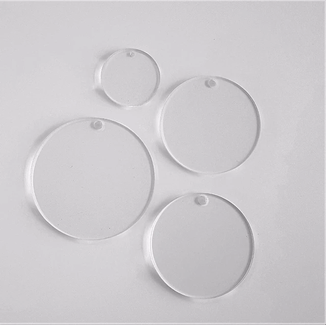 25 ACRYLIC CIRCLE CLEAR 3 BLANK DISCS 1/8 THICK ROUND SHAPES ACRYLIC  SHAPE