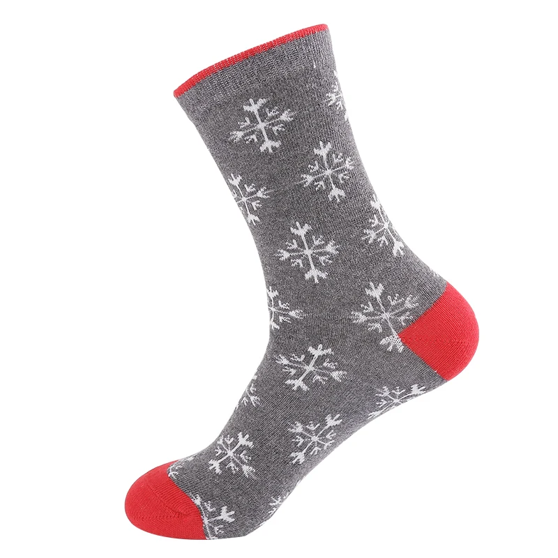 Мягкие зимние рождественские носки высокого качества; Праздничный Рождественский подарок; носки Санта-Клауса со снеговиком и снежинками - Цвет: 15