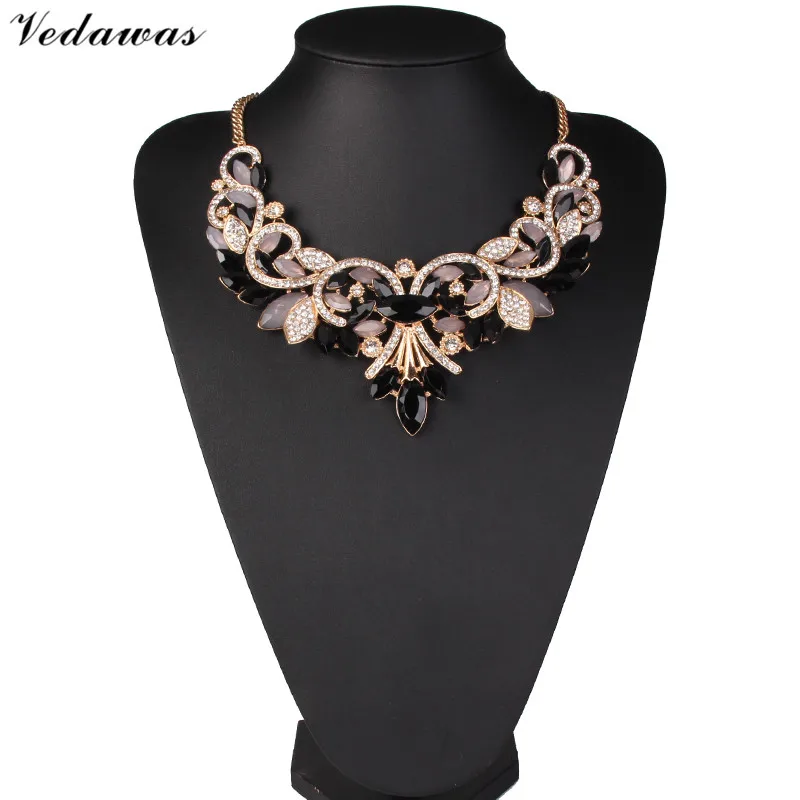 Vedawas модное массивное ожерелье ручной работы для женщин, роскошные хрустальные стразы, бусы, колье, ожерелье, Рождественский подарок xg1544