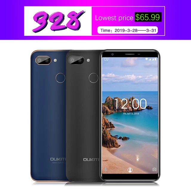 Original OUKITEL C11 Pro 4G Smartphone 5.5 inch 18:9 Android 8.1 Quad Core 3GB RAM 16GB ROM Cell phones 3400mAh Mobile Phone
