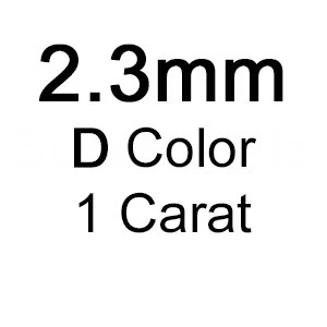 2.3mm-1carat-D Фабрика 0,8 мм 0,9 мм 1 мм белый круглый свободный D сорт муасанитов 1 карат/упаковка для продажи - Цвет: 2.3mm-1carat-D
