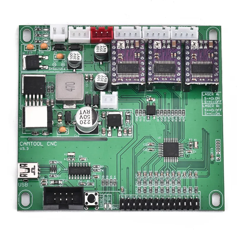 Модернизированное 3 х осевой GRBL USB Порты и разъёмы ЧПУ Управление доска с