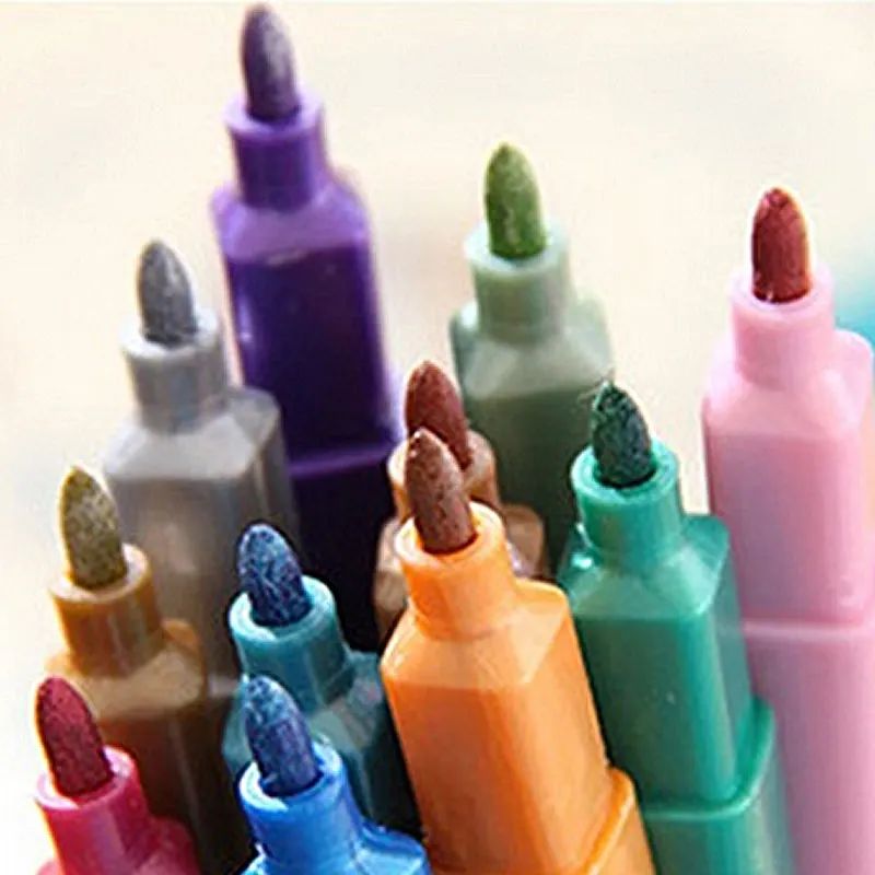 Пластик маркером жидкость-чернила Творческий стационарные для написания офисные и школьные письменные принадлежности 9 Цвета
