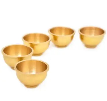 

Small copper cup, brass, holy water cup, water glasS