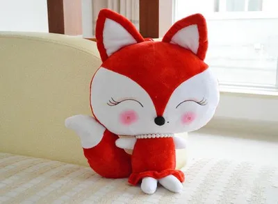 

cartoon red beauty fox plush toy large 50cm soft throw pillow Christmas gift h715