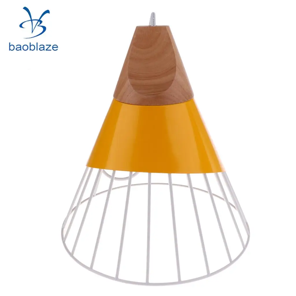 E27 Chandelier Shade Decor Home Iron Wood Lighting Chandelier Fixture