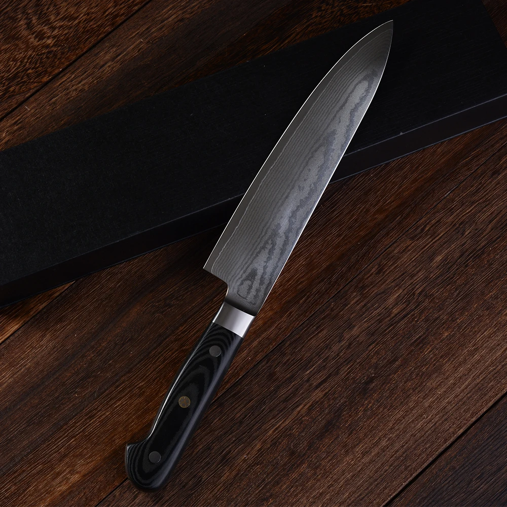 Профессиональный 8 дюймов дамасский кухонный нож шеф-повара с ручкой