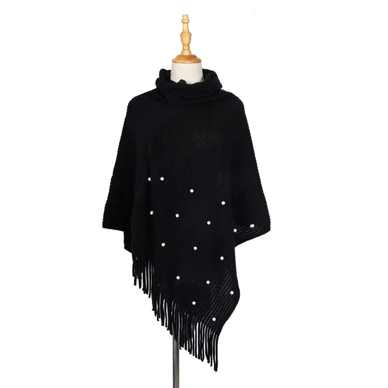 

2019 New Fashion Winter Warm solid Ponchos And Capes with preal Women Oversized Shawls and Wraps Pashmina Female Bufanda Mujer