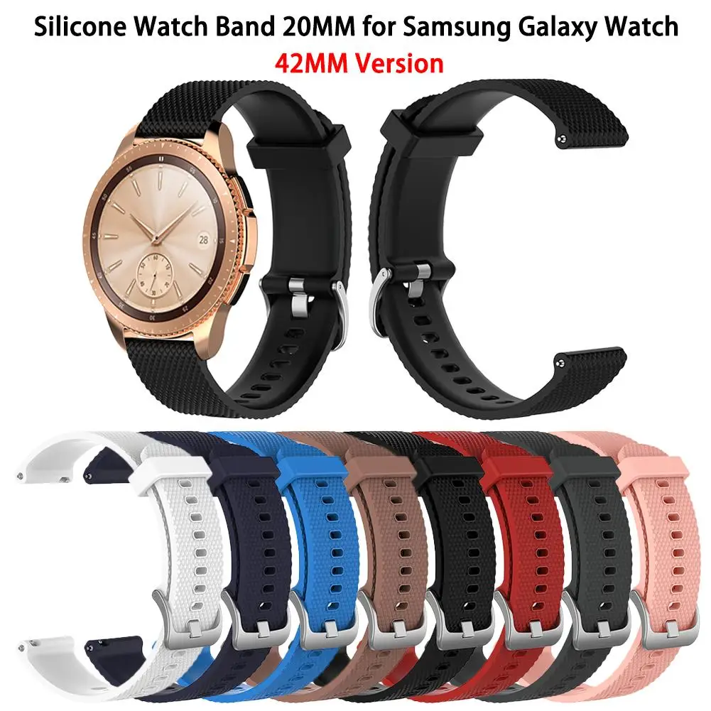Силиконовый сменный ремешок для часов 20 мм samsung Galaxy Watch SM R810 42 & gear