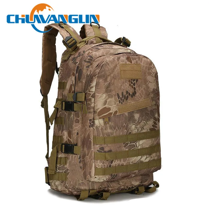 

E411 Fashion 3P camouflage multi-function Tactical 40L Waterproof men's Outdoor backpack school bag Outdoor hiking travel bag