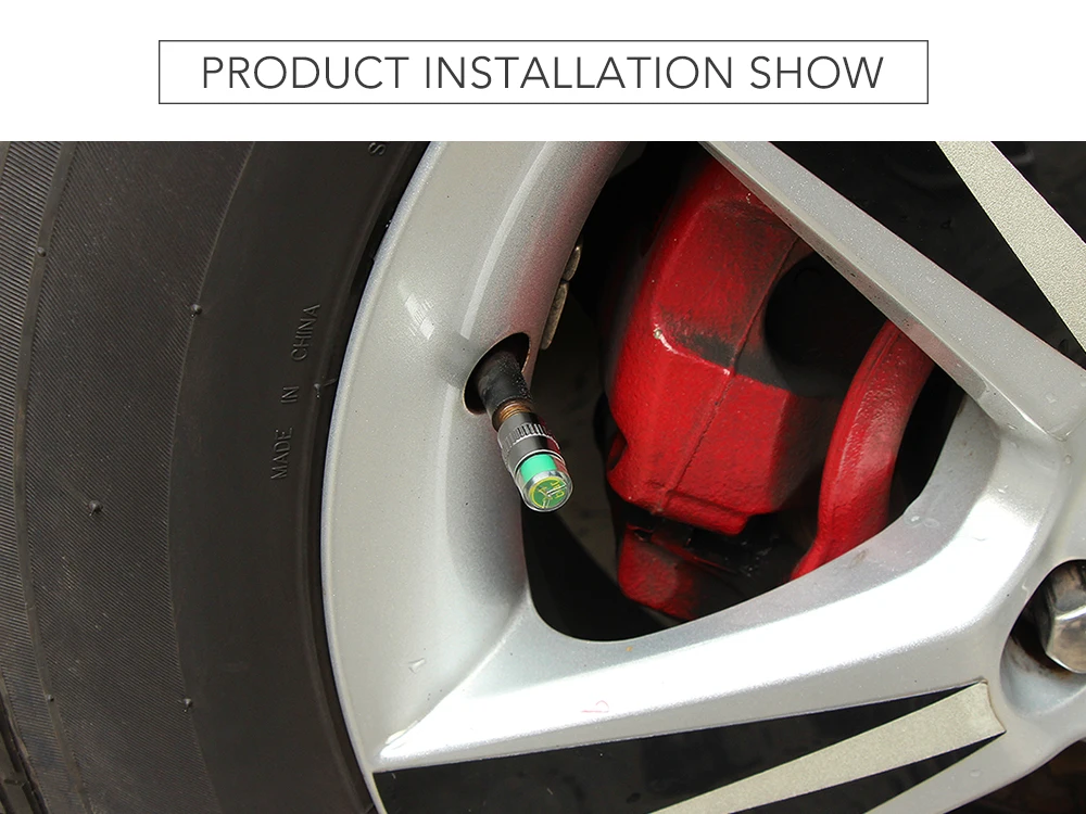 4 шт. 2.4Bar 36PSI авто монитор давления в шинах клапан стволовых колпачков сенсор индикатор глазное предупреждение диагностический набор инструментов