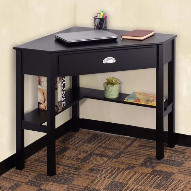 Goplus Corner Computer Desk Laptop Writing Table Wood Workstation Goplus Corner Computer Desk Laptop Writing Table Wood Workstation Modern Home Office Furniture With Drawer And Shelf Hw53866