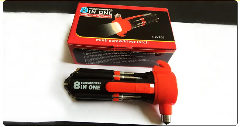 18 JDSR 8 in1 Precision Torx Screwdriver Set PhillipsSlotted Bits LED Torch Light Up  Multitool Home Appliances Repair Hand Tools