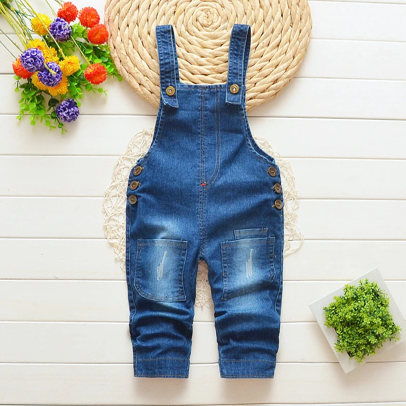

utumnBoys DenimPantsBabyDenim OverallsJumpsuitsFor Toddler/infant kids Bib Pants ChildreClothing LongsJeans