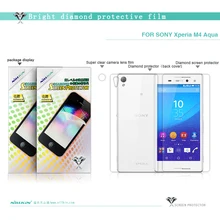 Nillkin с блестящим брильянтовым Экран Защитная пленка для Sony Xperia M4 Aqua/E2303/E2333/E2353/в форме тюльпана от DS(5,") мобильного телефона Экран пленка