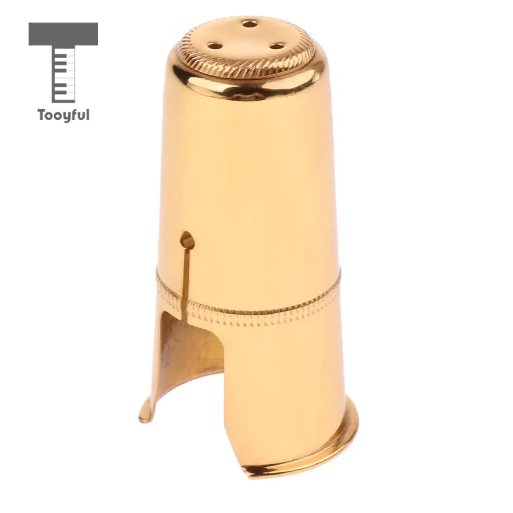 Tooyful Metal Golden Saxophone Mouthpiece Protect Cap For Professional Woodwind Instrument Saxophone Replacement Accessories