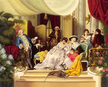 

Beibehang wallpaper for walls 3 d Custom large 3D wallpaper European palace character oil painting home decoration wallpaper