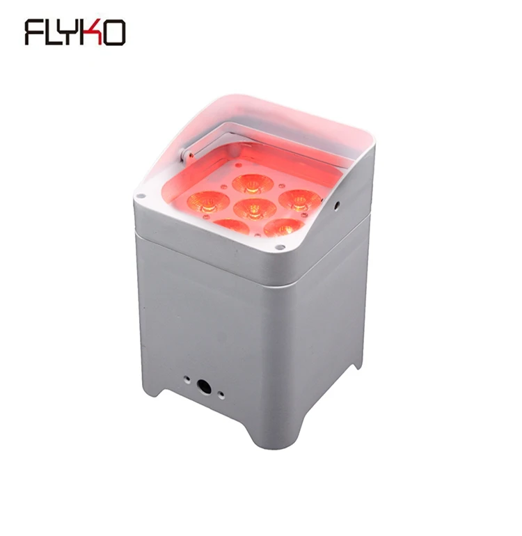 

Free shipping 6x18w 6in1 led par light Rgbwa+uv battery power wireless dmx