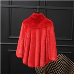 Red Новинка, зимняя норковая шуба, женская короткая, модная, элегантная, стройнящая, волнистая, норковая шуба - Color: Red