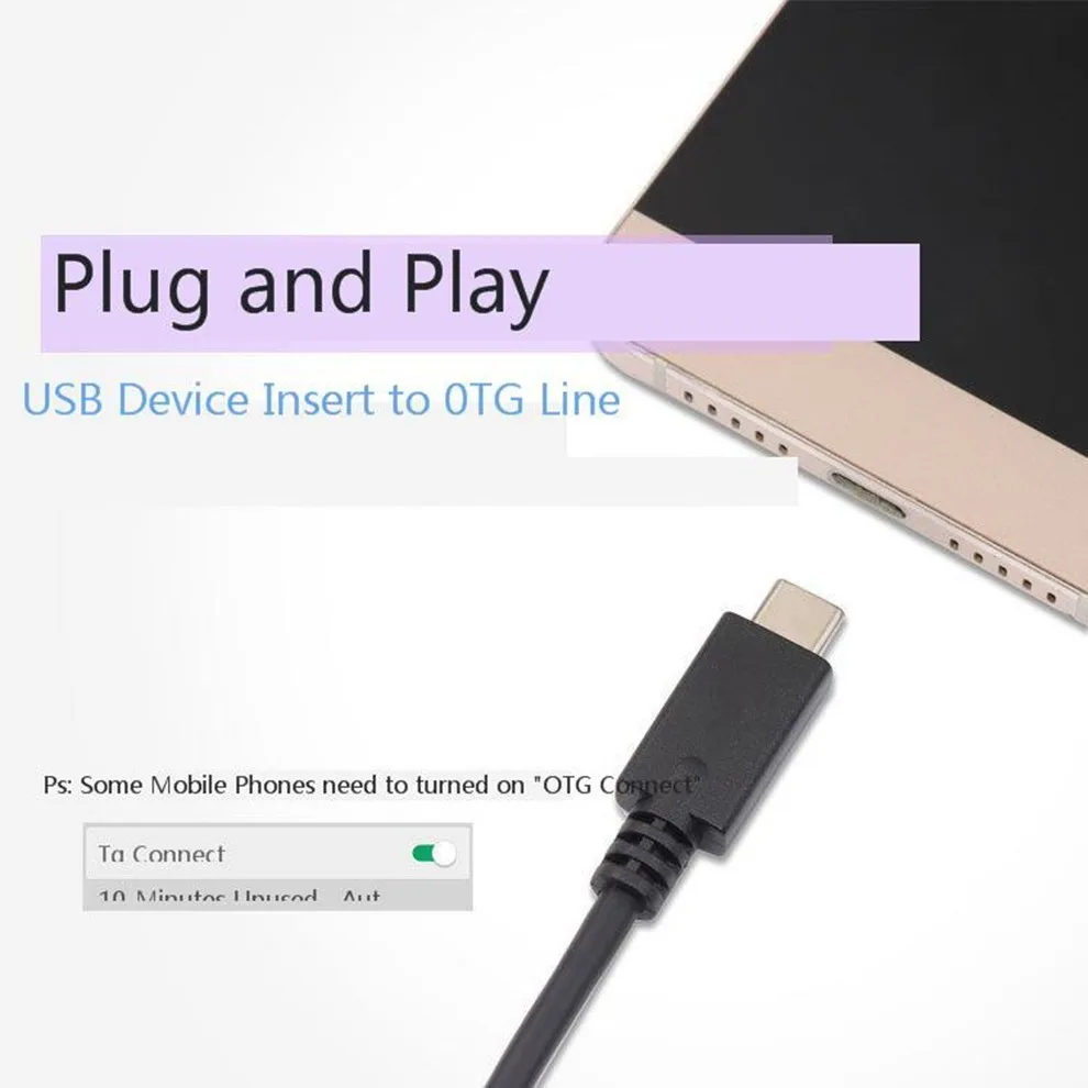 Vogek USB 3,0 type-c OTG кабель для samsung Galaxy Note 9 S9 huawei P20 Mate20 USB 3,0 OTG type-C адаптер для Macbook USB C OTG