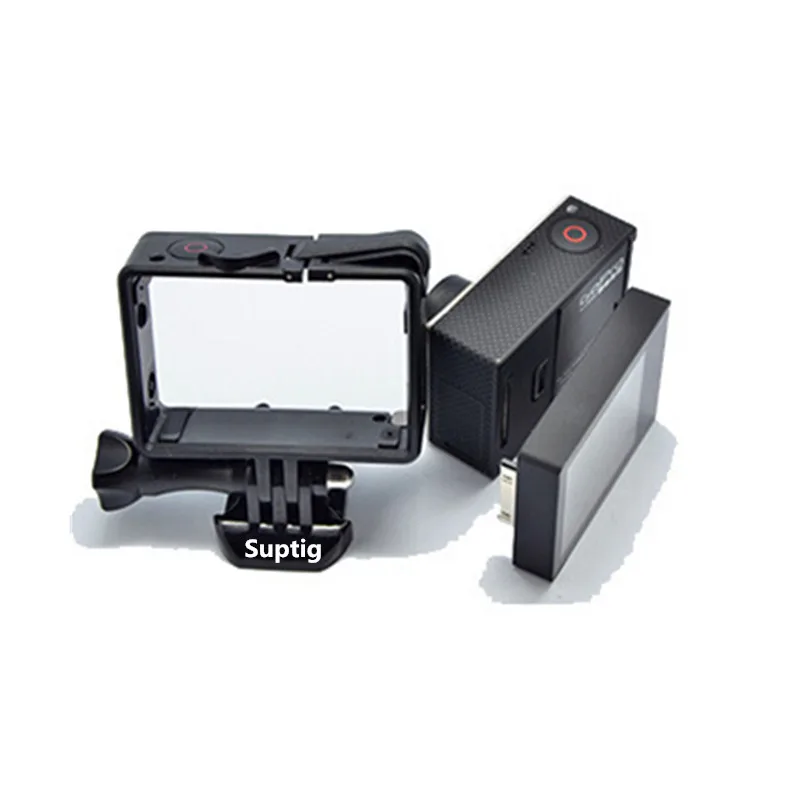 Suptig для GoPro Стандартный Корпус BacPac крепление расширенное издание Рамки(Камера+ ЖК-дисплей BacPac/Батарея BacPac) для GoPro Hero4 3+ 3