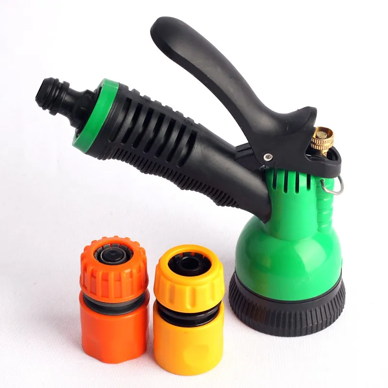 NuoNuoWell Adjustable Nozzles 7 Spray Pattern Water Gun+ 2pcs 1/2