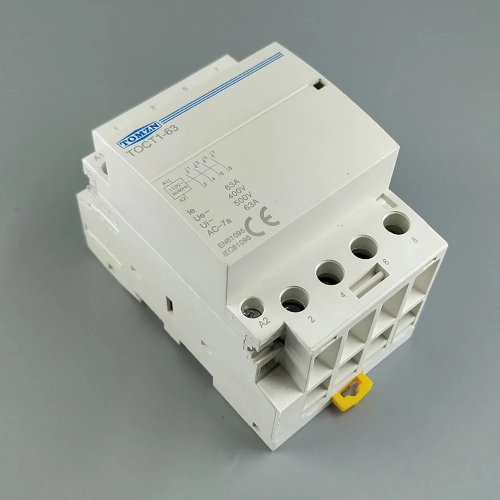 TOCT1 4P 63a 110 В катушка 400 ~ 50/60 Гц Din rail бытовой модульный контактор переменного тока 4NO