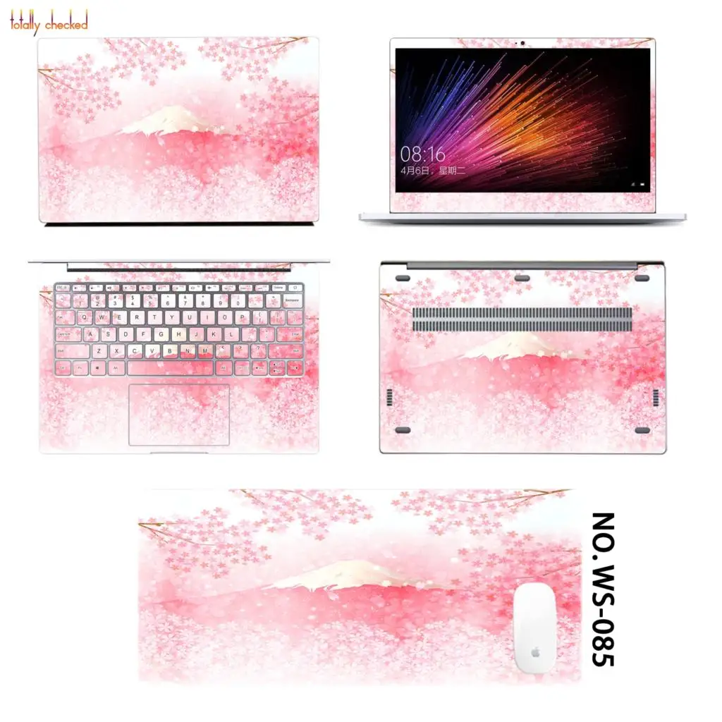 Наклейка для ноутбука Xiaomi Air 12 5 13 3 + коврик мыши Mi Notebook Pro 15 6 полное тело Виниловая