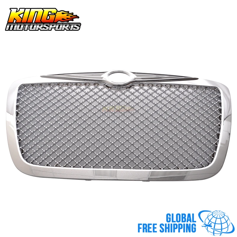 

Fits 05-10 Chrysler 300 300C Mesh Style Front Grille Grill With B logo Chrome Global Free Shipping Worldwide