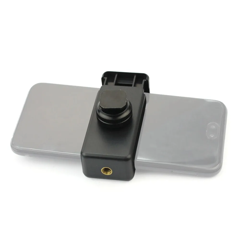 

1/4 Inch Screw Tripod Mount to Flash Hot Shoe Adapter With Phone Stand Holder Clip for Cellphone Smartphone Photography Parts