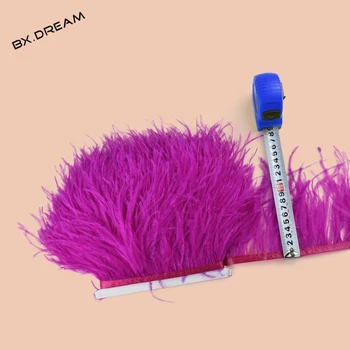 

5meters10meters beautiful10-15cm width rose Red ostrich feather trim skirt DIY costume wedding needlework feathers for crafts