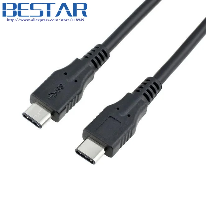 

500pcs/lot 5Gbps USB 3.1 USB-C USB3.0 Type-C/C male charger charging data cable 1m 3ft 100cm for laptop