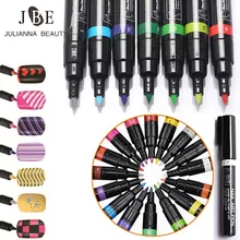Мода Маникюр 3D Перо Для Рисования Nail Art Pen Для DIY Украшения УФ-Лак Для Ногтей Карандаш Ногтей Краска Инструмент 16 Цветов Выбор