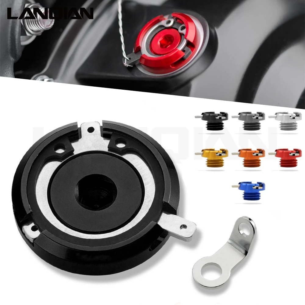 

Motorcycle Engine Oil Filter Cover Aluminum Oil Plug Cap Bolt For YAMAHA FZ6 N/S/R XJ6 Diversion FZ8 FZ1 FAZER