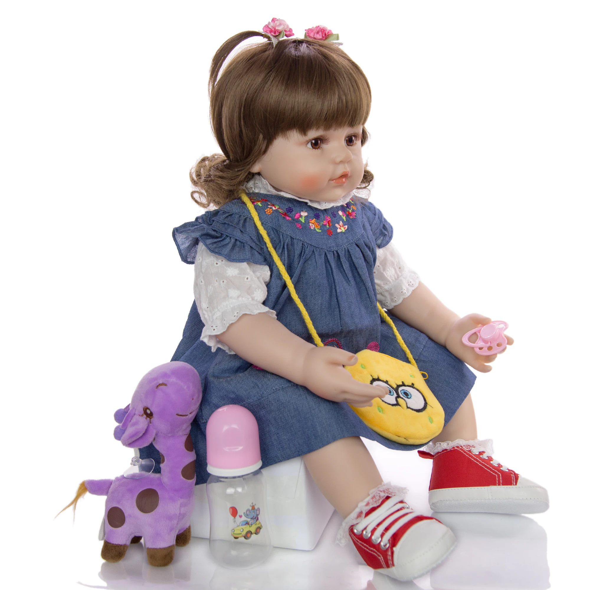 KEIUMI стильная силиконовая виниловая Кукла Reborn Baby 60 см Реалистичная кукла для