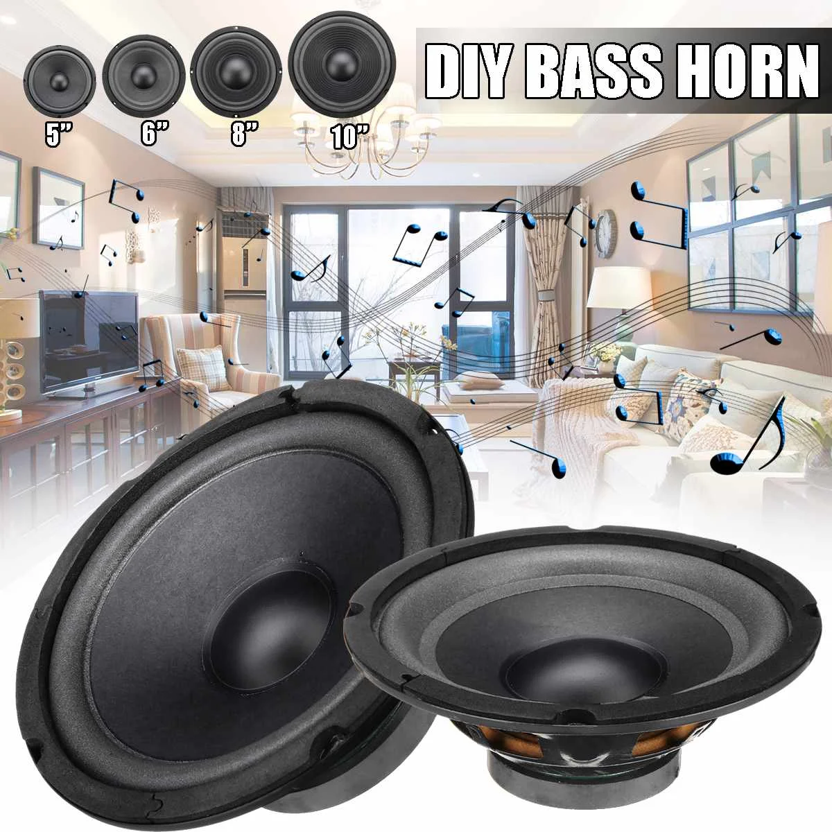 5/6/8/10 pulgadas/35/50/80/120 W DIY Bass envolvente 360 bass Horn estéreo altavoz Subwoofer caja de la Unidad de altavoz casa coche fiesta 5/6/8/10 pulgadas/35/50/80/120 W DIY Bass envolvente 360 bass Horn estéreo altavoz Subwoofer caja de la Unidad de altavoz casa coche fiesta