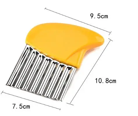 

50pcs Stainless Steel Potato Slicer Wavy Cutter Multi-function Potato Knife Cut French Fries Kitchen Gadgets Vegetable Tools