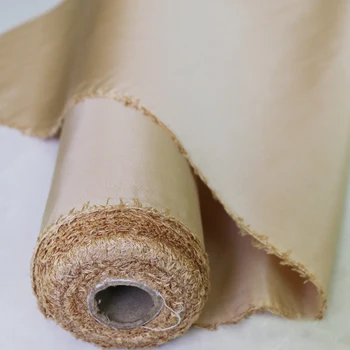 

Shaped Silk Wedding Dress Fabric Yarn Dyed Taffeta Elegant Champagne 100*140cm