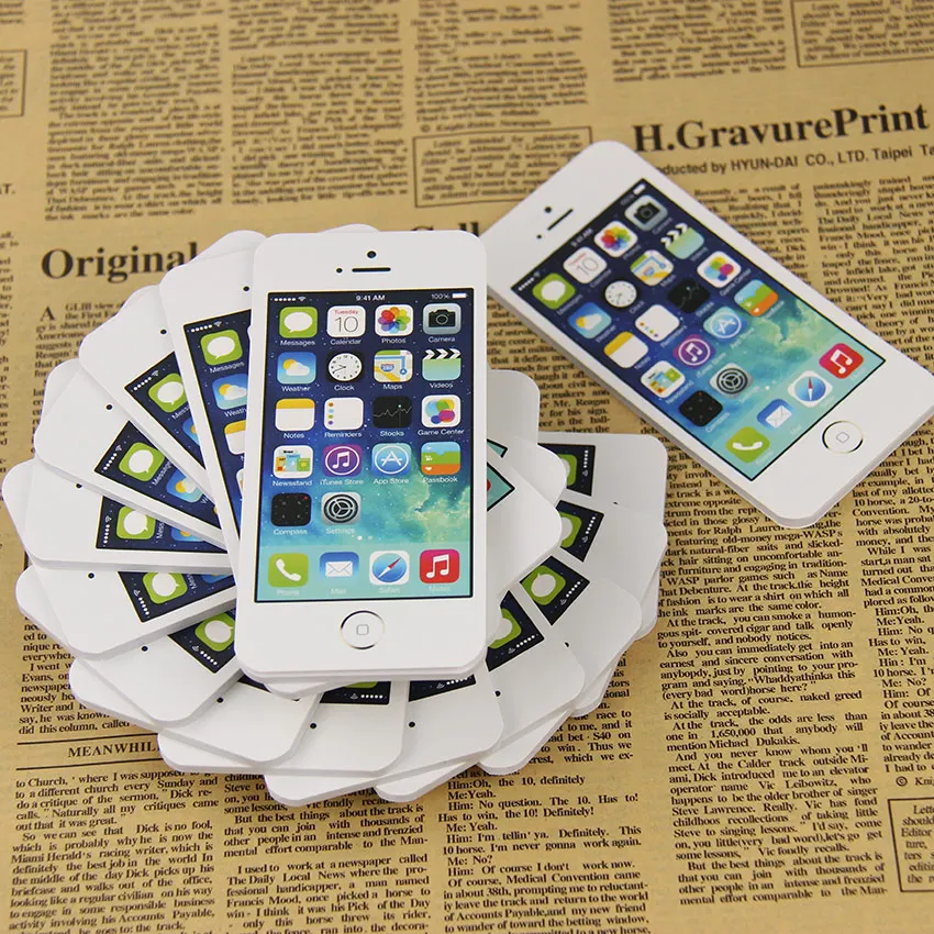 

1PC New Note Paper Cell Phone Shaped Memo Pad Gift Office Supplies Student Memo Record Stationery