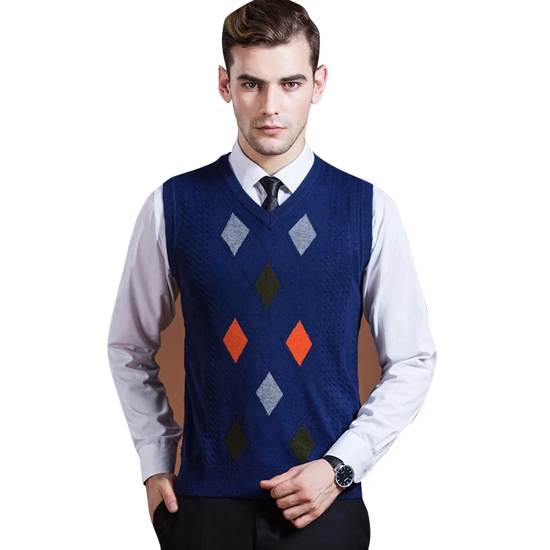 2017 new arrival autumn&winter men wool sweater vest knitting solid