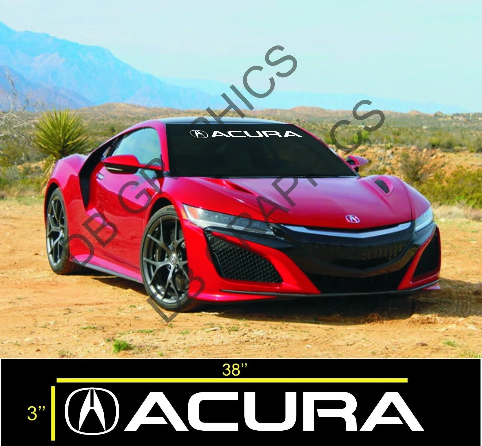 For ACURA Windshield Vinyl Decal Sticker Emblem Logo Graphic TL CL RXS