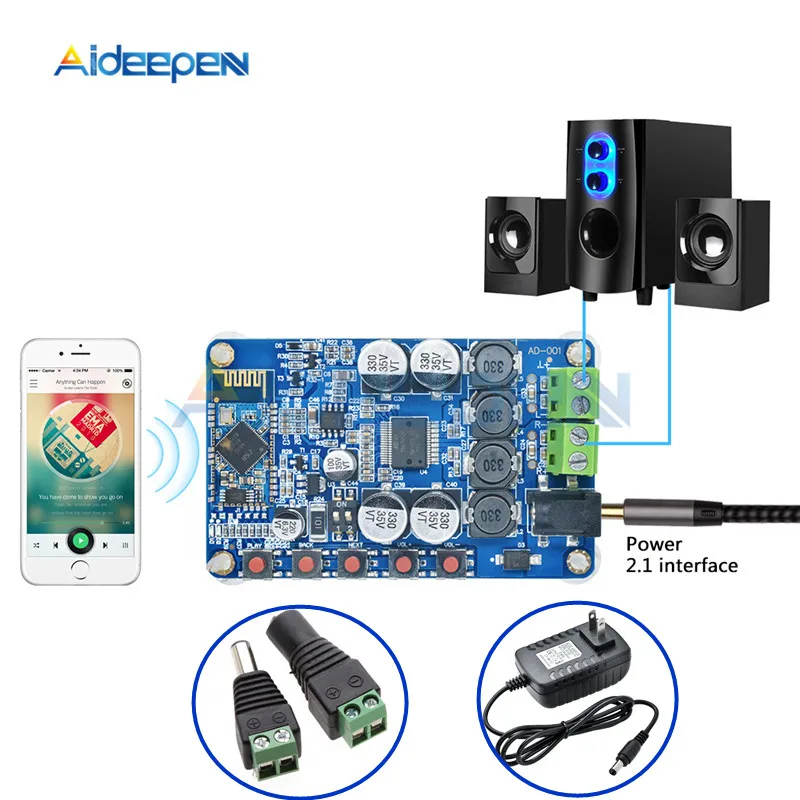TDA7492P Stereo Amplifier Board Dual Channel Bluetooth Digital Power Module