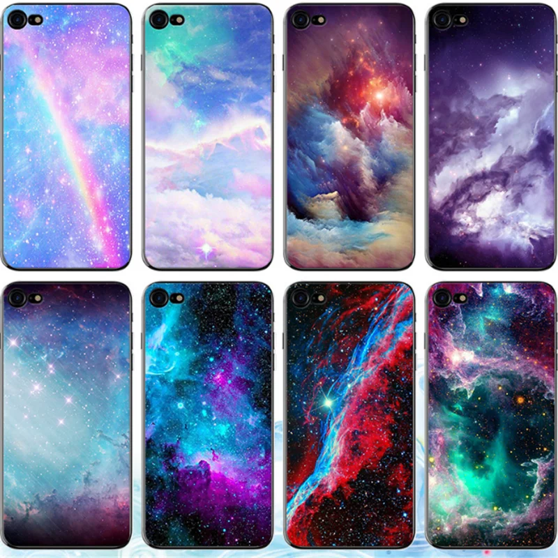 UVR Starry Sky Phone Case For iphone X 6s 7 8 PLUS Case Glitter Rainbow Universe Back Cover Mobile Phone Cases Fundas Carcasas#