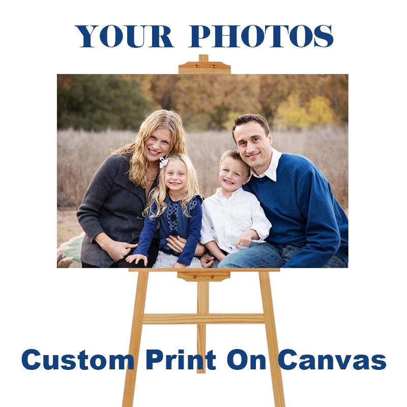 

Custom HD Printed Spray Painting Canvas Printing Photo Poster Customized for Family Baby Wedding Photo Wall Picture Home Decor