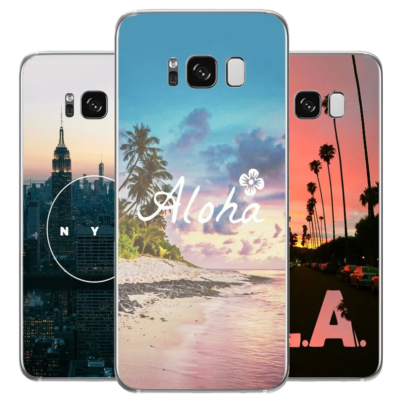 

DREAMFOX N221 Text City Soft TPU Silicone Cover For Samsung Galaxy Note S 3 4 5 6 7 8 9 Edge Plus Grand Prime Case