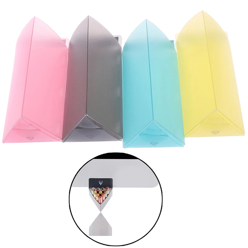

Desktop Storage Box Computer Monitor Pocket Pencil Holder Home Office School Stationery Storage Organizer Pen Holder