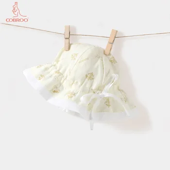 

COBROO Unisex Baby Summer Hat with Bowtie Soft Breathable Cotton Sun Helmet for 1-3T