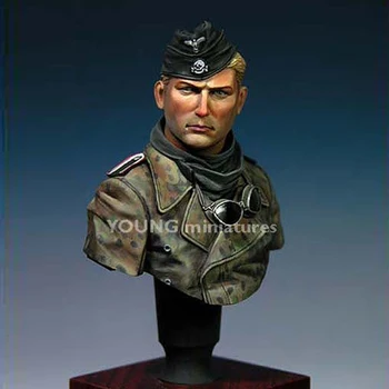 

DIY 1/10 BUST Resin Figure Model Kit Figure Model Ss Tank Crew Military Role X89