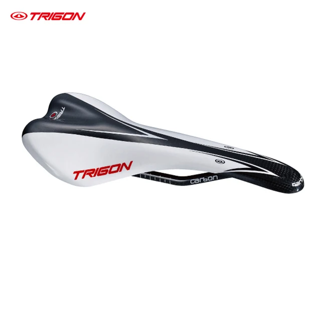 Best price at $142 Cheap TRIGON VCS03 ultra light full carbon fiber road racing bike bicycle saddle carbon saddle bike seat white color only 95 gram
